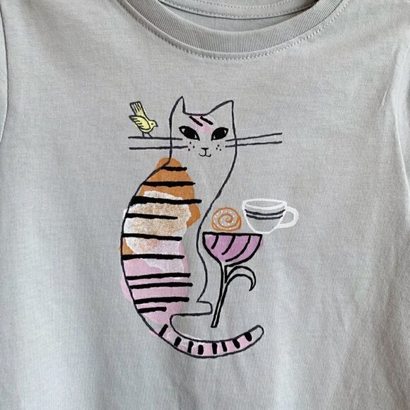 NWT Tea Collection Cat Girl Long Sleeve Tee, 2 Years 2T - Picture 2 of 4